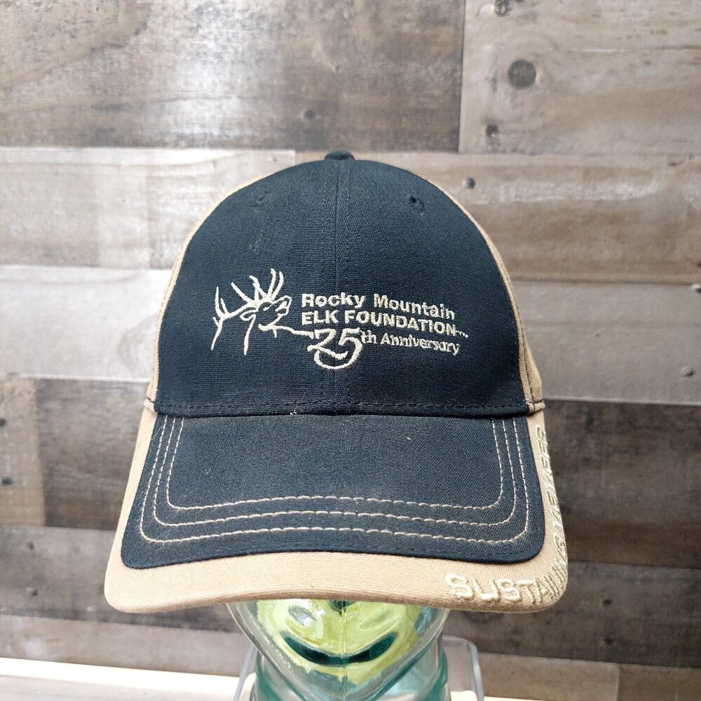 Rocky Mountain Elk Foundation RMEF 25th Anniv Sustaining Member Hook N Loop Hat